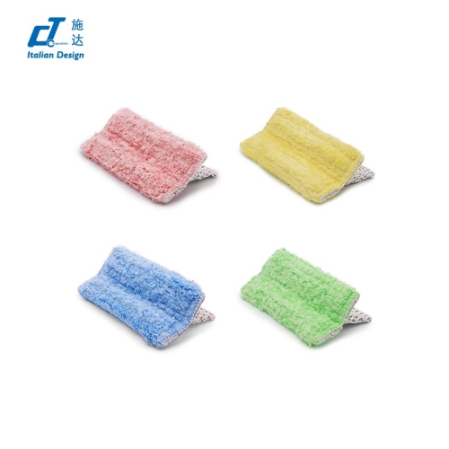 CT施达 弹簧型便捷老虎夹专用百洁布 红黄蓝绿四色可选